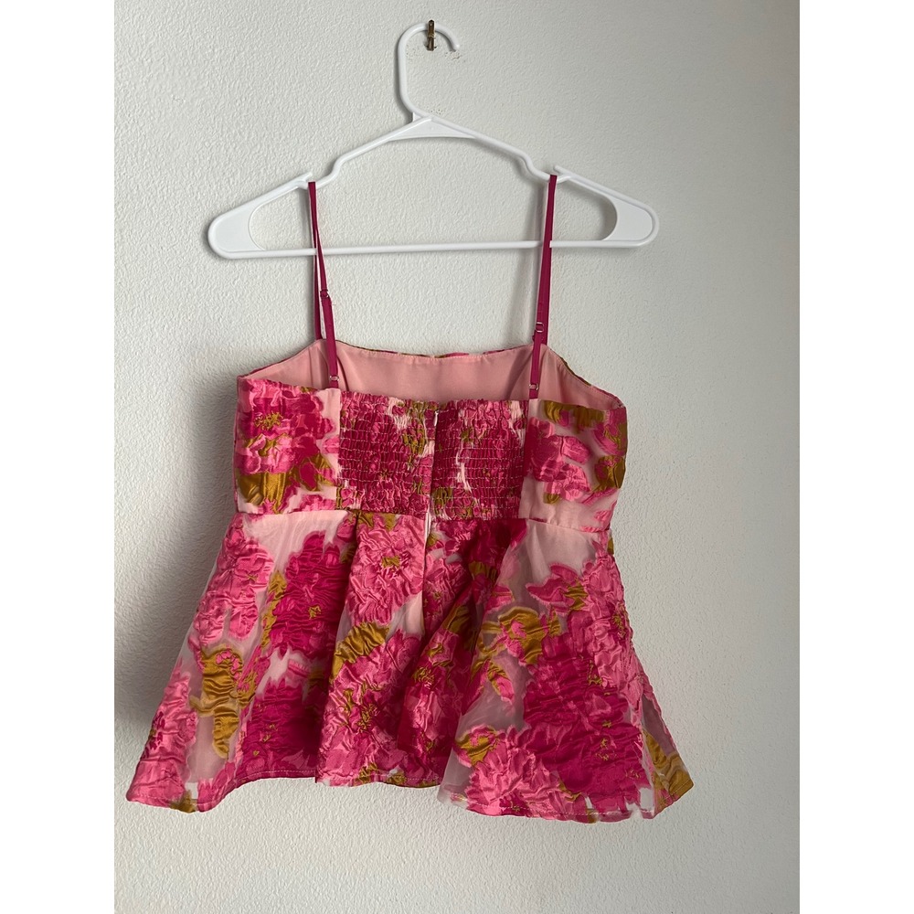 English Factory Floral Peplum Top Sweetheart Neckline Party Blouse Size S - Picture 2 of 4